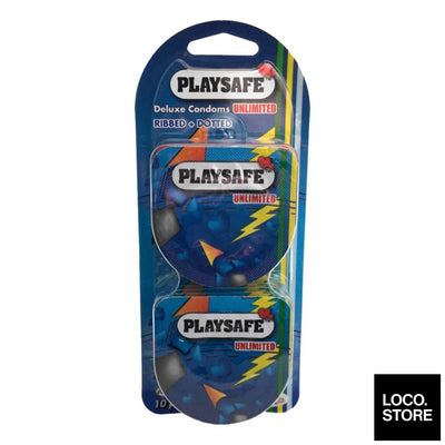 Playsafe Easy Pack Ribbed + Dotted 10S - Health & Wellness