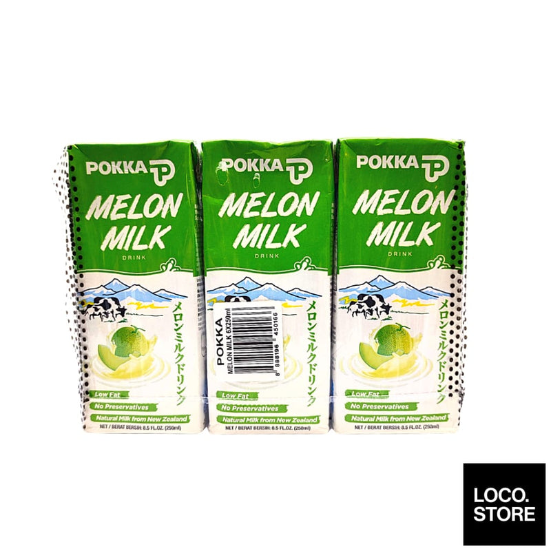 Pokka Melon Milk 6x250ml - Beverages