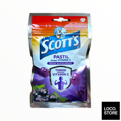 Scotts Vitamin C Pastilles Blackcurrant 15S - Health & 