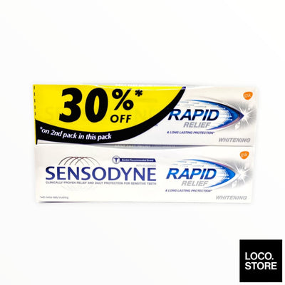Sensodyne Toothpaste Rapid Relief Whitening Twin Pack 2X100G