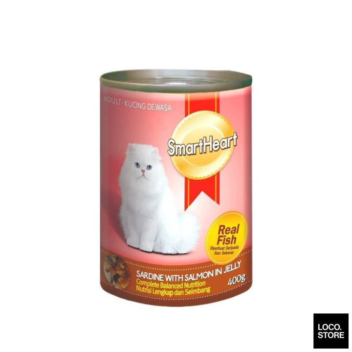 Smart Heart Cat Canned Food Sardine With Salmon In Jelly 