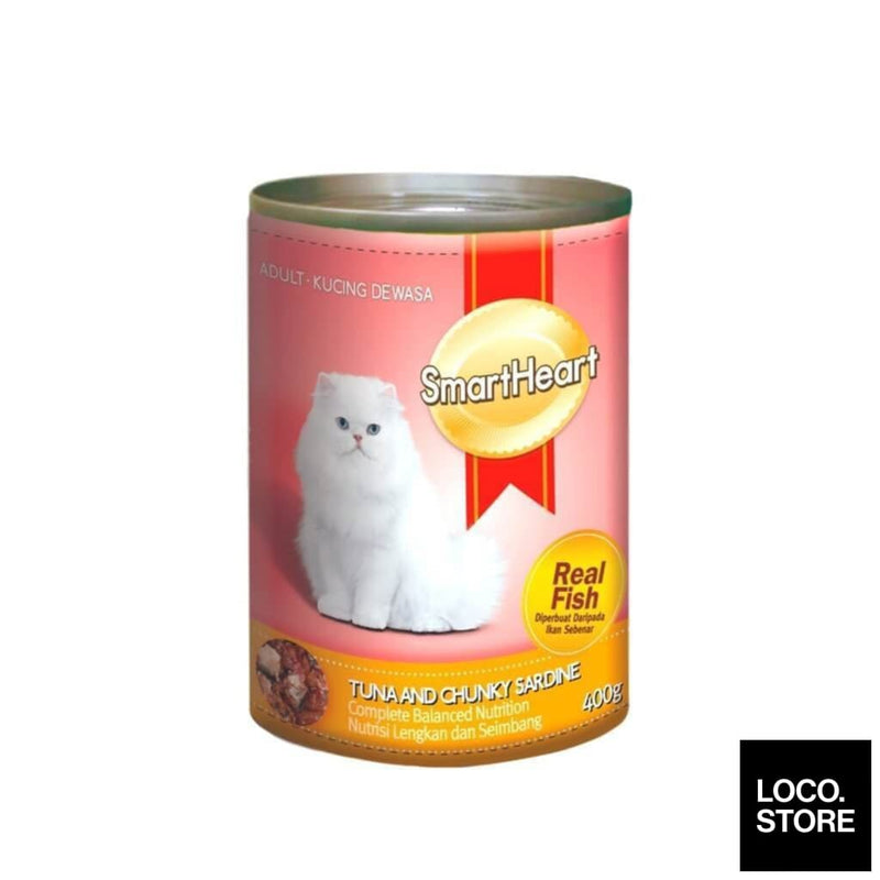 Smart Heart Cat Canned Food Tuna & Chunky Sardine 400g - Pet