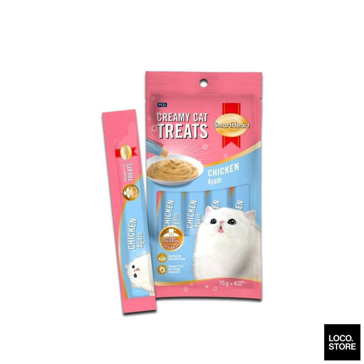 Smart Heart Cat Creamy Treats Chicken 15g X 4 - Pet Supplies