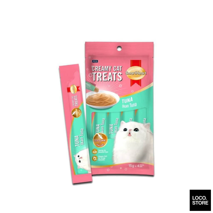 Smart Heart Cat Creamy Treats Tuna 15g X 4 - Pet Supplies