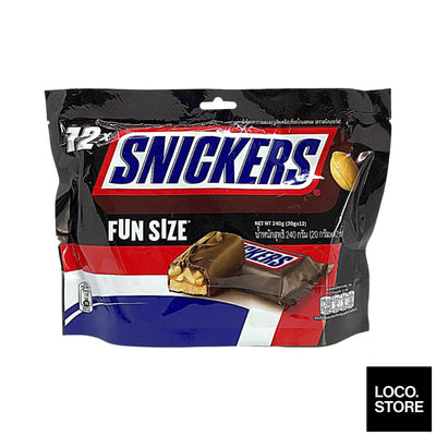 Snickers Peanut Funsize 240Gm - Biscuits Chocs & Sweets