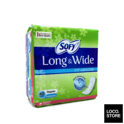 Sofy Pantyliner Long & Wide - Fit Absorb (Unscented) 40 