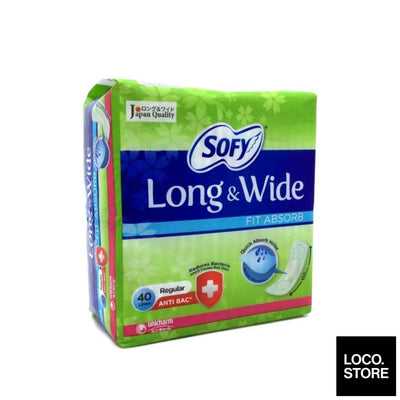 Sofy Pantyliner Long & WideFit Absorb Anti Bac 40 pieces - 
