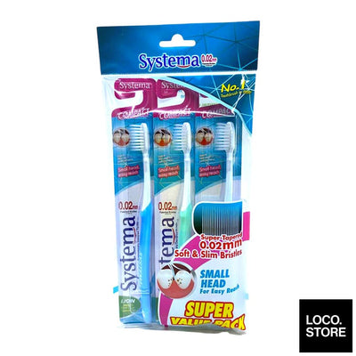 Systema ToothBrush Value Pack 3s Compact - Oral Hygiene