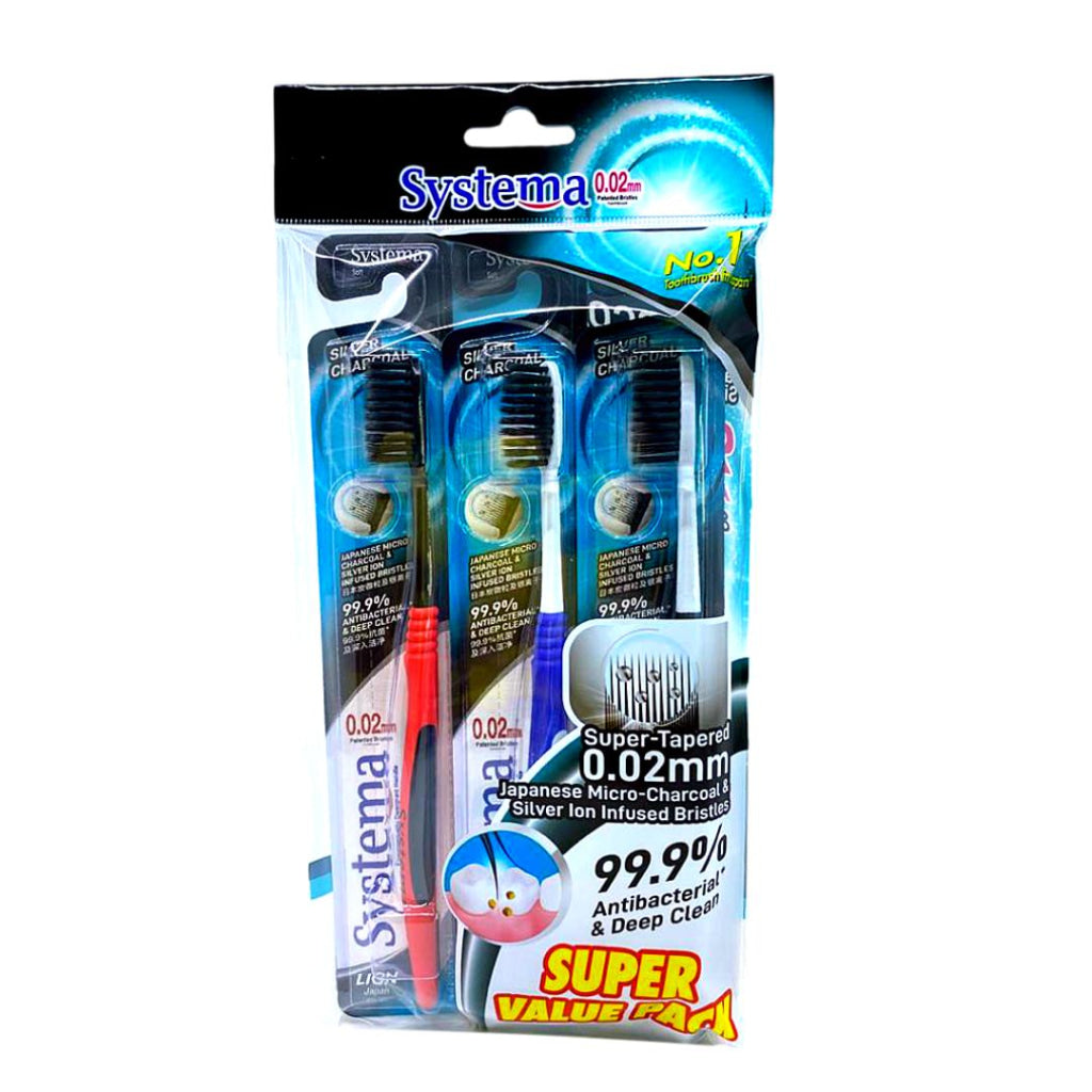 Systema ToothBrush Value Pack 3s Silver Charcoal – Loco Store