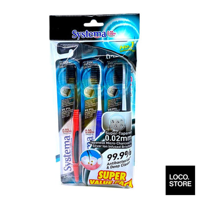 Systema ToothBrush Value Pack 3s Silver Charcoal - Oral 