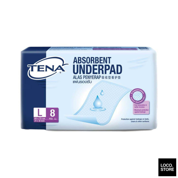 TENA Underpad Large 60x75 8s - Health & Wellness