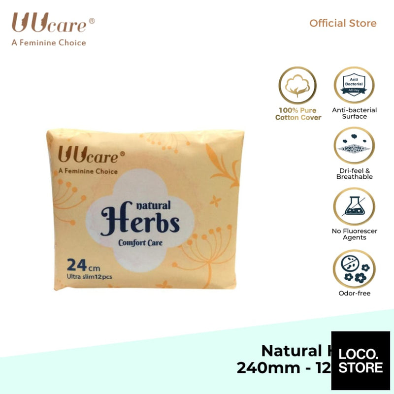 UUCare Sanitary Napkin with Natural Herbs Comfort Care (12 