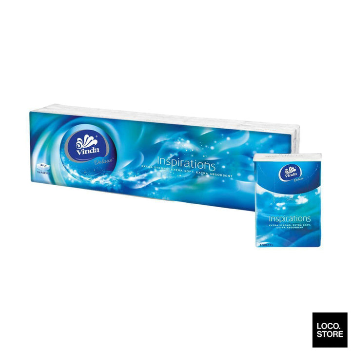 VINDA Deluxe Hanky 4 ply 8S x 10 - Household