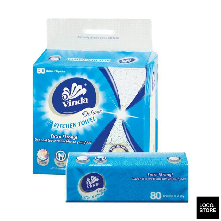 VINDA Deluxe SP Kitchen Towel 6x80s - Household