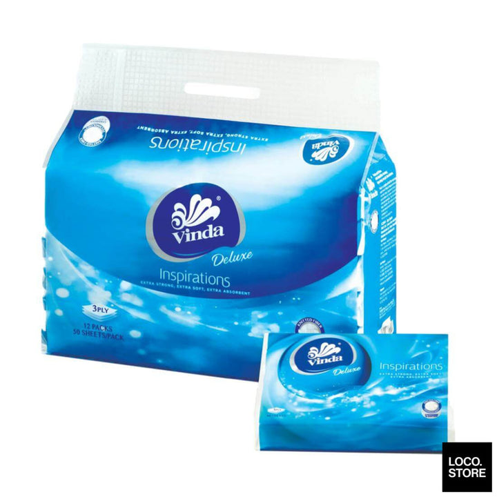 VINDA Deluxe Tissue 3 ply (S) 50s x 12 - Household