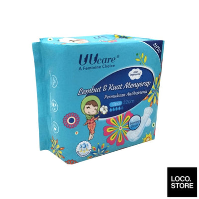 Young Girl Antibacterial Washable Pads Night 320mm 12 pads -