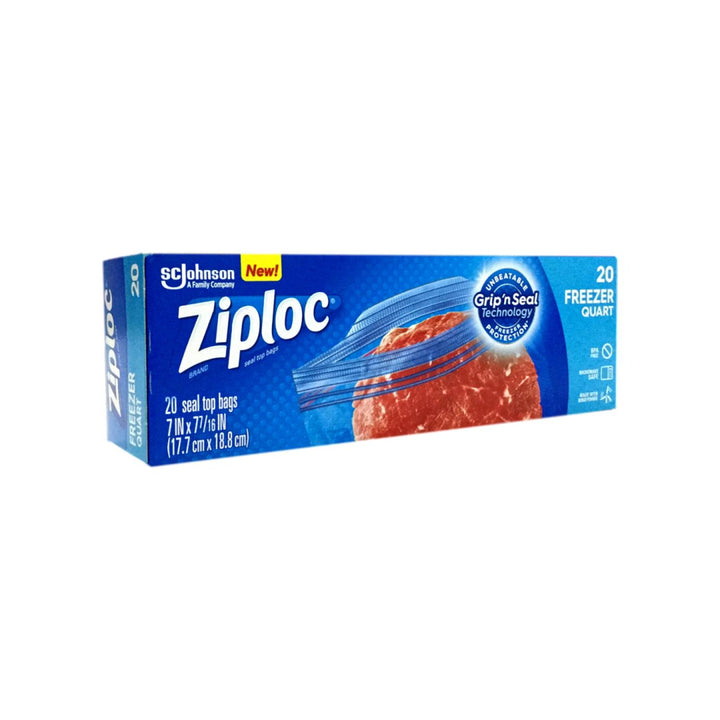 Ziploc Freezer Quart - 20 bags - Household