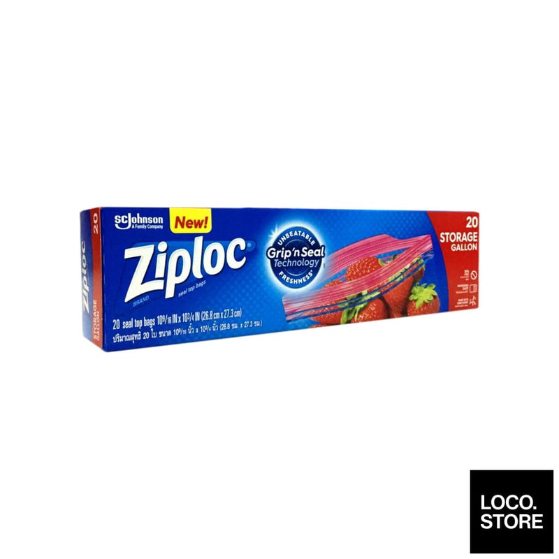 Ziploc Storage Gallon Eot 20 bags - Household