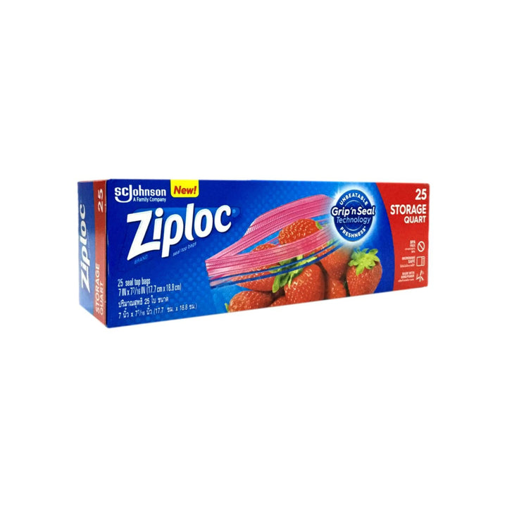 Ziploc Storage Quart Eot 25 bags - Household