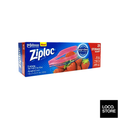 Ziploc Storage Quart Eot 25 bags - Household